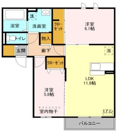 ラフレ仲道Hの物件間取画像